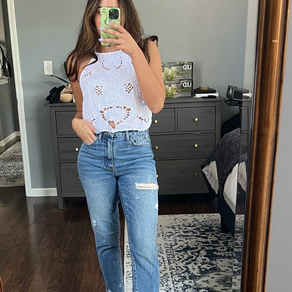 White Halter Crop Top